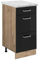 Vicco Meuble Cuisine R-Line, Noir Haute Brillance, 40cm PT Marbre