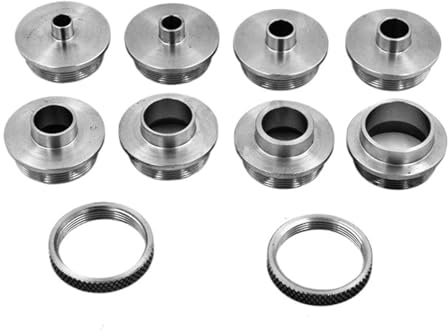 JDQTPOET Router Table Insert Plate, Rings And Router Template Bushing Guides, Aluminum Router Table Saw Insert Plate Kit (Size : Bushing Guides 2)