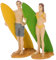 MOLUCKFU 2 Pcs Mini Beach Figurines Realistic People Models for Sand Table Dollhouse Decor Mediterranean Style Swimsuit Sculptures for Coastal Scenes and Outdoor Decorations