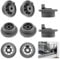 Dishwasher Lower Rack Wheel Compatible with Bosch 165314, Universal Dishwasher Wheel Replacement Parts for Beko Siemens Neff Gaggenau Thermador Kenmore (8Pcs, 3.5 * 1.6cm)