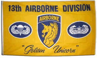 Flaggenfritze Fahne/Flagge USA 13th Airborne + gratis Sticker