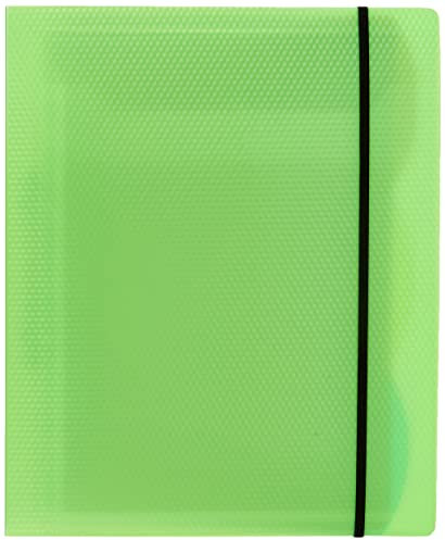 VELOFLEX 1142441 - Arbeitsmappe Diamond, Konferenzmappe, DIN A4, 2-Ring-Mechanik, 260 x 320 x 30 mm, hellgrün, 1 Stück