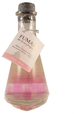 Raumduft mit Perlen - Diffuser mit 6 Stäbchen - 50ml Duftöl Lufterfrischer verschiedene Düfte (Rose)