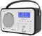 DAB/DAB+ & FM Portable Digital Radio | Leather Design | Bluetooth | Rechargeable Battery | Dual Alarms & Sleep Timer | Perfect for Home, Office or Outdoors | AZATOM Spitalfields 2 (Black)