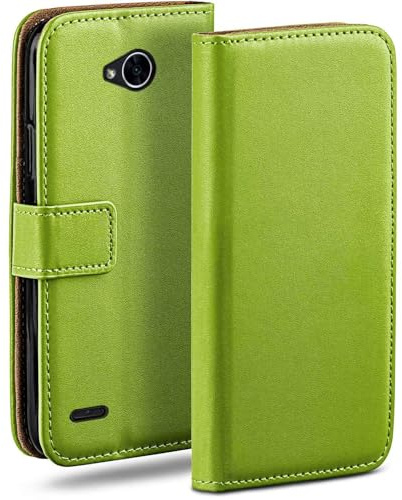 moex Book Case für LG X Power 2 Handyhülle mit Kartenfach, Hülle klappbar 360 Grad Schutzhülle, Klapphülle Flip Case Cover, PU Leder Handytasche Lederhülle, Grün