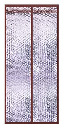 Zlovne Magnet Thermo Türvorhang Einzigartiges Design,Durchscheinend mit Vollem Rahmen Hält im Winter Kühl im Sommer Kalteschutz,Wärmeschutzvorhang für Tür Fenster (80 * 220cm/32 * 87in)