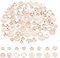 PandaHall 80pcs Stainless Steel 304 Pearl Hat, 8 Models Round Filigree Flower Cap Bead Beads Rose Gold Spacer for Bracelet Necklace Jewellery 7~14.5mm