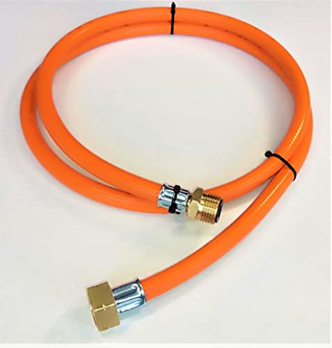 ZaTeChS Propan Butan Gasschlauch 200cm (2m) | 20 bar | Ø9mm | 21.8 - 21.8 Zoll LKS Anschluß mit Schnellkupplung | bis -30°C | Propangasschlauch | Gas Hose für Camping, Gasgrillgeräte