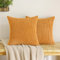 EMEMA Kordsamt Kissenbezug Herbst Granulat Dekorative Sofakissen Dekokissen Kissenbezüge Couchkissen Kissenhülle Weich Kissen Bezug Zierkissen für Sofa Couch Wohnzimmer 2er Set Orange 60x60 cm