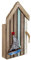 ROCKING GIFTS Kleiderschrank mit Tür Holzhaus mit Boot, Segelboot, Schlüsselhalter, Organizer für Eingang, Flur, Dekoration für Strandhaus, 31 cm