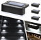 Solpex Lampade solari per esterni, 4 pezzi, luce bianca per scale, luci solari impermeabili, illuminazione a LED per scale esterne, decorazione (nero)