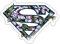 Spreadshirt DC Comics Superman Florales Logo Blumenmuster Sticker Aufkleber, 10 x 10 cm, Weiß glänzend