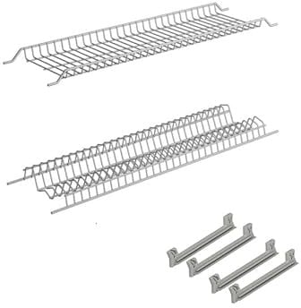 AERREGI SCOLAPIATTI COLAPIATTI A INCASSO GRIGIO METALLIZZATO LUNGHEZZA 86cm PER PENSILI DA 90cm SCOLAPIATTI IN METALLO DI ALTA QUALITA' COMPLETO DI STAFFE DI MONTAGGIO