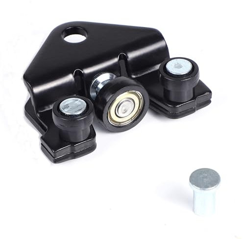 Fuworance Lower Left Sliding Side Door Roller Guide & Hinge Bottom Replacement Fit for Vauxhall Fit for Vivaro 2000-2010 Car Exterior Door Handles 7700312012 Black