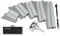 ROLLINGDOG Drywall Skimming Blades Set 13 PC - Skimming Spatula with Extension Pole and Transport Case,5 Extra Skimming Blades