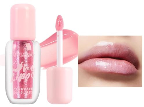 Plumping Lip Gloss With Chili Extract - Glossy Liquid Lipstick, Long Lasting Waterproof Fuller Lip Plumper Lip Mirror Lip Plumping Gloss (# 02)
