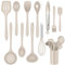 Küchenhelfer Set, Onader 12 teiligs Silikon Kochutensilien Kochbesteck Set, Antihaft Hitzebeständiger Kochgeschirr Küchenutensilien Set mit Utensilienhalter, Spülmaschinengeeignet - Khaki