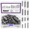 Swpeet 36Pcs 12 Different Sizes Carbon Steel Extension Spring Assortment Kit, Extended Tension Spring Wire Dia 0.039 0.059 0.078 0.1, OD 0.39 0.59 0.78, Length 1.18 1.57 1.96 2.36