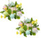 Osterdeko Kerzenringe, 2 Stück Osterkranz Kerzenkranz Künstlicher Frühlingskranz Kerzenring Osterkranz Kerzenkranz für Stumpenkerzen Frühlingskranz Blumenkranz für Osterdeko Tischdeko (A)