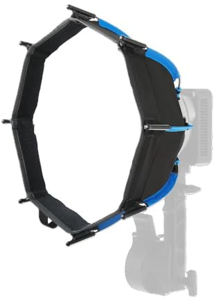 Softbox Octogonal Compacto Amaran Octa Dome 30 diseñado para Amaran Ray 60c, Ray 120c, Halo 60x, Halo 100x y Otras Luces de vídeo LED con Montaje Bowens.