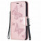 Yiizy Schutzhülle für Huawei P Smart Fig-LX1, Schmetterling, 3D, Brieftasche, Leder, Magnetschutz, Silikon, TPU, Cover, Schutzhülle für Huawei Enjoy 7S mit Kartenfach, Standfunktion (Roségold)