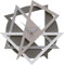 CalleaDesign - GEOLO Wanduhr Made in Italy, 42x42cm - Modernes und originelles Design [Eiche Brise, Weiß, Aluminium und Quarzgrau].