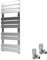 ELEGANT Heated Towel Rail Chrome Bathroom Ladder Radiator Rad Modern Flat Panel Designer Central Heating Towel Warmers 1000 x 400mm with Valves Chrome