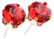 pewterhooter Women's 925 Sterling Silver Stud Earrings – Sparkling Crystal (Orange)