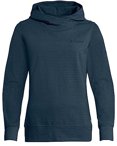 VAUDE Damen Kapuzenpullover Tuenno Hoody, pflegeleicht und schnelltrocknend, Dark sea, 38