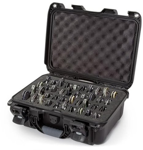 NANUK Wasser- und staubdichter Koffer mit spezieller Schaumstoffeinlage für 40 Messer - erhältlich (Schwarz)