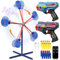 DX DA XIN Giochi di Tiro 4 5 6 7 8 9 10 + Anni Giocattoli per Bambini con 104cm Rotanti Bersagli 2 Pistole Giocattolo Mimetiche 20 Freccette in Schiuma per Nerf Regali Natale per Ragazzi