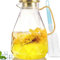 Yirilan 1.6 Liter 56 Unzen Karaffe,Glaskaraffe,Glaskanne,Wasserkaraffe mit Deckel,Karaffe Glas mit Deckel,Wasserkrug,Glaskrug,Wasser Karaffen