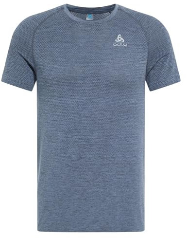 Odlo Herren Kurzarm Laufshirt ESSENTIAL SEAMLESS, folkstone gray melange, XXL