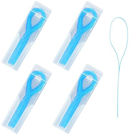 Scatola Con 4 Infilatori Di Filo Interdentale Blu, Filo Interdentale Per Bretelle, Filo Interdentale Multiuso, Adatto Per Bretelle E Fili Di Impianto