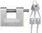 KAWAHA 71/60KD-5SK - Candado resistente de acero inoxidable en forma de D con llave para puerta de garaje, contenedores, cobertizo y almacén (6.8 cm, llave diferente, 5 llaves de acero inoxidable)