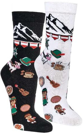 Damen Jungen Herren Spaßsocken (2 Paar) 42-47 Österreich