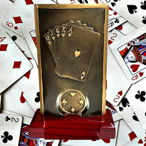 eberin · Kartenspiel-Pokal Grand Winner – Die edle Trophäe für Pokerchampions und Skat-ASSE · Wanderpokal · Spieleabend · Pokernacht · Skatturnier · personalisierbar (OHNE Gravur)