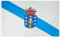 Bandera Galicia XL para Exteriores, 225 x 150 cm, Balcón Reforzado con 2 Ojales Metálicos