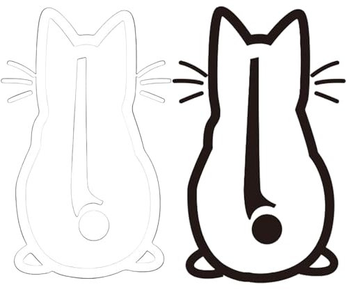 Katzen Wischer Aufkleber, Reflektierend Scheibenwischer Aufkleber Lustiger Cartoon Kätzchen Schwanz Auto Aufkleber, Wasserdicht Heckscheibe Tier Cat Aufkleber für Wand Laptop, 2 Stück