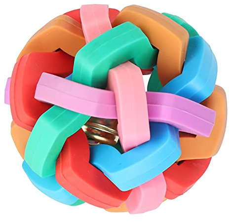 Interaktives Mini-Schwein-Spielzeug mit Bunten Glöckchen – Geräuschemittierender Kauball für Hausschweine – Spaß und Spannende Spielzeit für Kleine Tiere (kleine Größe)