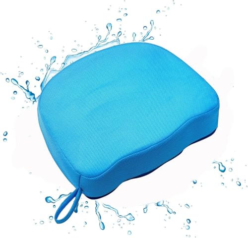 Whirlpool-Sitzerhöhung,3D-Luftnetz, tauchfähig, beschwertes Spa-Kissen mit rutschfestem Mikro-Punkt-Boden für Drinnen oder Draußen, 38 x 30 x 13 cm (Blau)