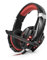 Plyisty USB -Gaming -Headset für PC, Geräuschstündung über Ohrhörer -Kopfhörern mit Mikrofon, LED -Licht, Verdrahtetem Computer -Headset für Laptop, Office (Schwarz und Rot)