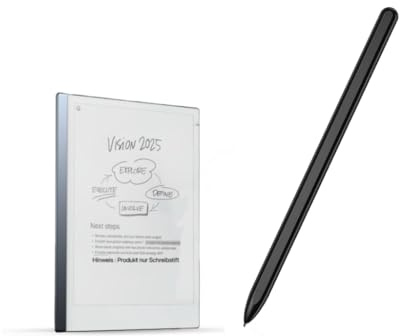 Stylus Pen für Remarkable 2/1 Tablet Notebook(4096 Drucksensoren),für Marker Plus Eingabestift,für Kindle-Scribe Tablet,Writing,Drawing,EMR+5 Stiftspitze ersetzen (Schwarz)