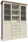 Furniture24 Vitrine ROYAL W2D, Schrank, Wohnzimmerschrank, 4 Türiger Highboard mit 4 Schubkästen, Anrichte, Kommode