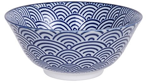 TOKYO design studio Tayo Schüssel Nippon Blue Wellen 15,2 x 6.7 cm