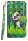 Sunrive Hülle Für LG K9, Magnetisch Schaltfläche Ledertasche Schutzhülle Case Handyhülle Schalen Handy Tasche Lederhülle(Panda auf Bambus)+Gratis Universal Eingabestift