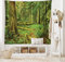 ABAKUHAUS Wald Wandteppich und Tagesdecke, Wald Bushes Moss aus Weiches Mikrofaser Stoff Waschbar ohne Verblassen Digitaldruck, 230 x 140 cm, Grün