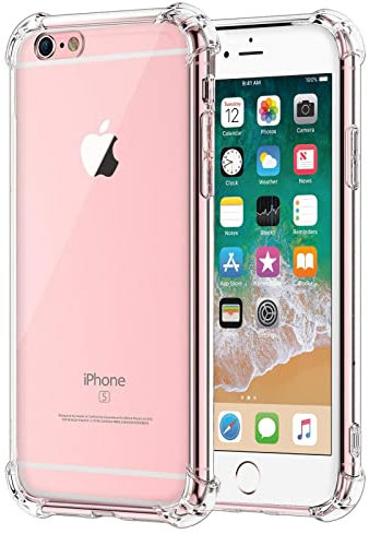 CoolGadget Ultra Crystal Clear Hülle für iPhone 6S Plus/iPhone 6 Plus, Transparente TPU Schutzhülle mit Stoßschutz, Klar