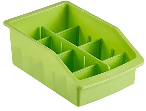 Ruco Suppentüten-Orga, Aufbewahrungsbox, Vorratskammer, Vorratsschrank, sortieren, Organzier, grün, Kunststoff, 24x16x9 cm