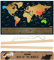 envami® Weltkarte zum Rubbeln I Mit Rahmen I Gold I Made in Germany I Englisch I 68 x 43 cm I Rubbel Weltkarte Landkarte zum Rubbeln I Weltkarte zum Freirubbeln I Rubbelweltkarte